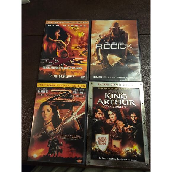 4 DVDs King Arthur: Director's Cut /Riddick/The Legend of Zorro/ xXx - Picture 1 of 8